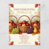 りんご素朴のバスケットにホタックを与える シーズンポストカード (正面)