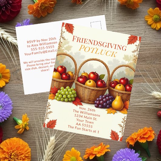 りんご素朴のバスケットにホタックを与える シーズンポストカード