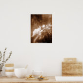 りんご花#2セピア ポスター (キッチン)