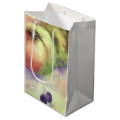 りんご葡萄ギフトラッピング – 果実収穫 ミディアムペーパーバッグ (正面アングル)