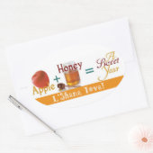 りんご蜜甘い年 楕円形シール (封筒)