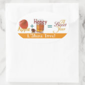 りんご蜜甘い年 楕円形シール (バッグ)