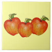 りんご装飾アクセントタイルまたは五徳 タイル (正面)