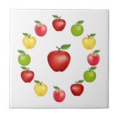 りんご陶磁器タイル タイル (正面)