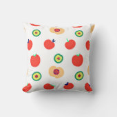 りんご鮮やか果柄デザイン クッション (正面)