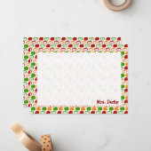 りんご! りんご! りんご! パーソナライズな文房具 ノートカード (正面/裏面インサイチュ)