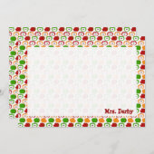 りんご! りんご! りんご! パーソナライズな文房具 ノートカード (正面/裏面)