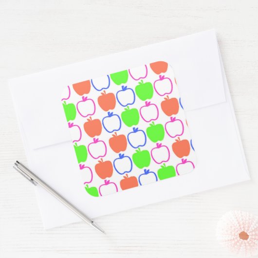 りんご スクエアシール (封筒)