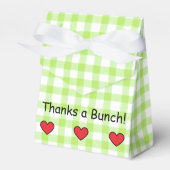 りんご ベビーシャワーのギフトタグ – “Thanks a Bunch!” フェイバーボックス (正面サイド)
