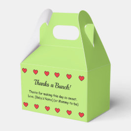 りんご ベビーシャワーのギフトタグ – “Thanks a Bunch!” フェイバーボックス