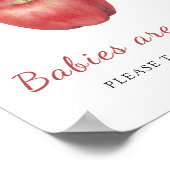 りんご ベビーシャワー - 赤ちゃんは甘い ポスター (角)