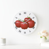 りんご ラージ壁時計 (ホーム)