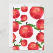 りんご 水彩 ベビーシャワー 招待状 (裏面)