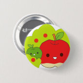 りんご 缶バッジ (正面&裏面)