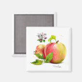 りんご、花、はね マグネット (正面/裏面)