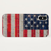 れんが壁に浮かぶアメリカ国旗 Case-Mate iPhoneケース (裏面(横))