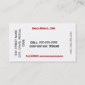 れんが壁の名刺 名刺 (裏面)