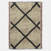 れんが壁ベージュのデザインプリント スローブランケット (正面縦)