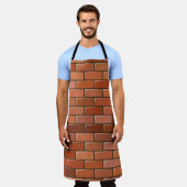れんが壁 エプロン (着用した状態)