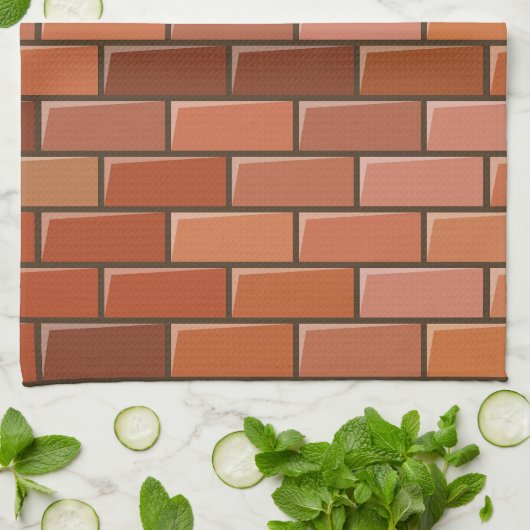 れんが壁 キッチンタオル (折り畳み)