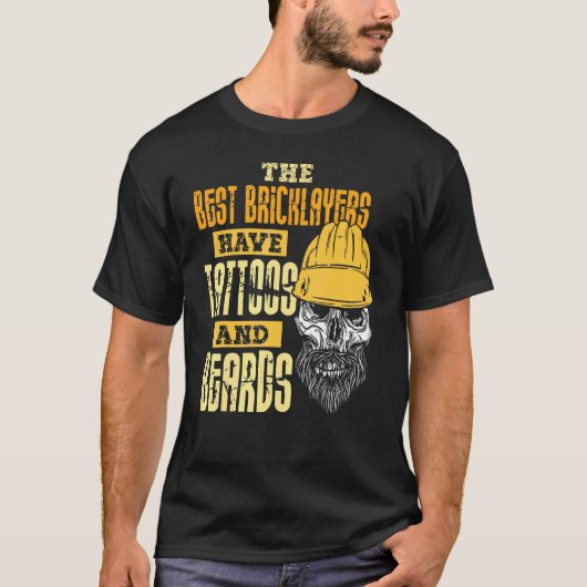 れんが最高のの層は入れ墨と顎骨を持つ Tシャツ (正面)