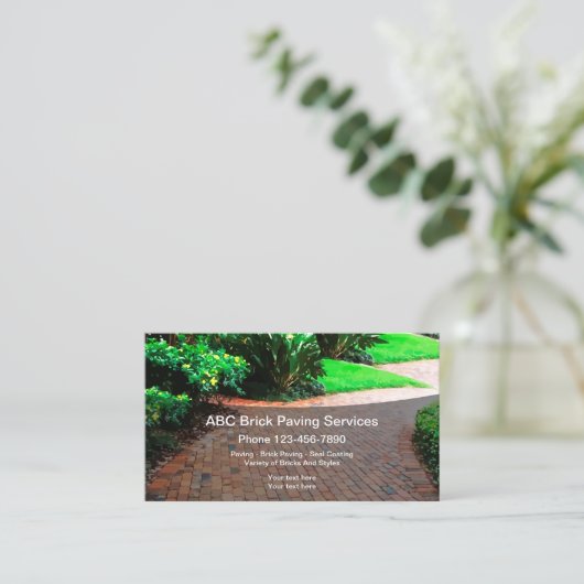 れんが舗装及び改築 名刺 (スタンド正面)