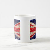 れんが造りの壁のイギリス国旗 コーヒーマグカップ (中央)