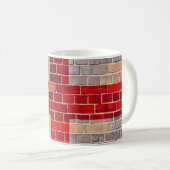 れんが造りの壁のイギリス国旗 コーヒーマグカップ (正面右)