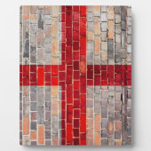 れんが造りの壁のイギリス国旗 フォトプラーク (正面)