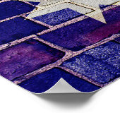 れんが造りの壁のオーストラリア国旗 ポスター (角)