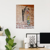 れんが造りの壁の色 ポスター (ホームオフィス)