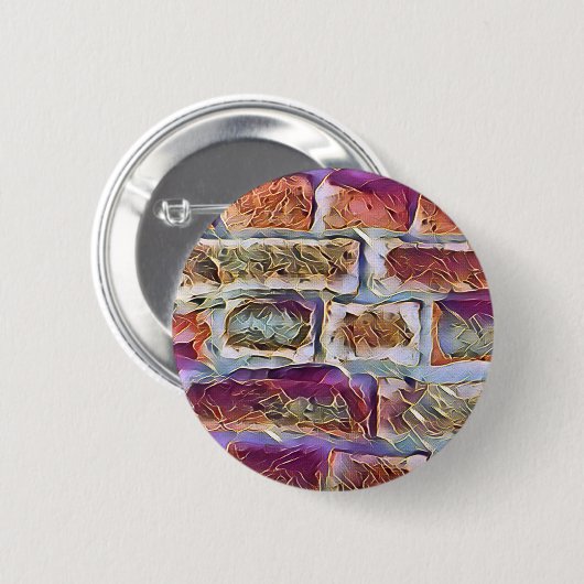 れんが 缶バッジ (正面&裏面)