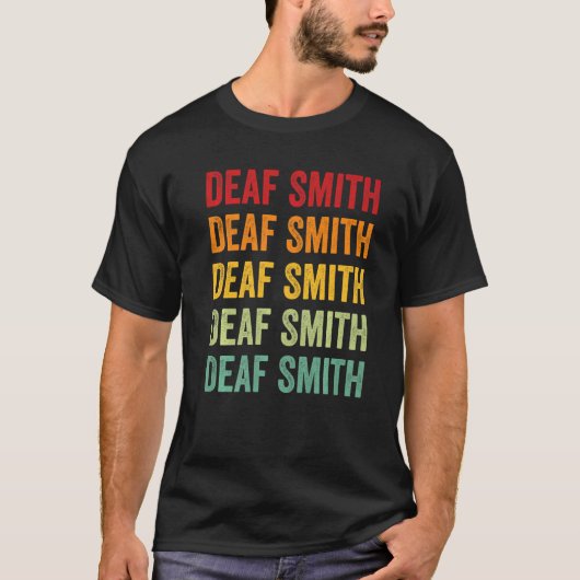ろうあスミスカウンティテキサス州レインボー文字 Tシャツ (正面)