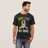 ろうあ失礼なアパレル認識度Asl言語おもしろいG Tシャツ (正面フル)