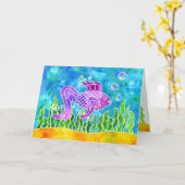 ろうけつ染めのなま臭いカード カード (黄色い花)