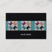 ろうけつ染めのキルトの名刺 名刺 (裏面)