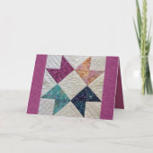 ろうけつ染めのキルトの挨拶状 カード (正面)