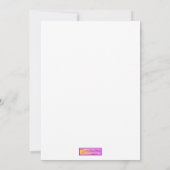 ろうけつ染めのザトウクジラの芸術のサンキューカードのテンプレート サンキューカード (裏面)