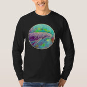 ろうけつ染めのザトウクジラの芸術 Tシャツ (正面)