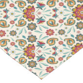 ろうけつ染めの花のBohoのインドネシアのスタイル ショートテーブルランナー (コーナー)