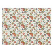 ろうけつ染めの花のBohoのインドネシアのスタイル テーブルクロス (正面(横))