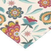 ろうけつ染めの花のBohoのインドネシアのスタイル テーブルクロス (アングル)