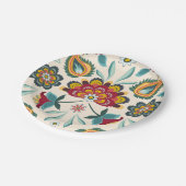 ろうけつ染めの花のBohoのインドネシアのスタイル ペーパープレート (アングル)