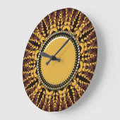 ろうけつ染めの花火エネルギー柱時計 ラージ壁時計 (傾斜)