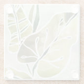 ろうけつ染めの葉 ガラスコースター (裏面)