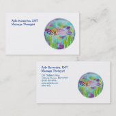 ろうけつ染めのHinaleaのハワイのベラの魚のろうけつ染めの芸術 名刺 (正面/裏面)