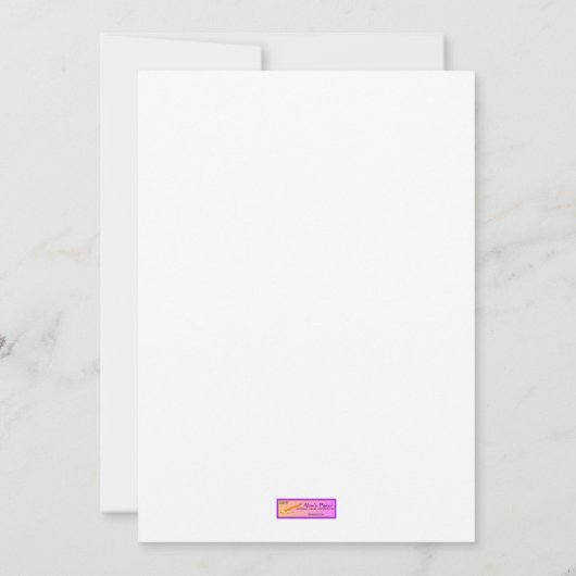 ろうけつ染めのHinaleaのハワイの魚のろうけつ染めの芸術は感謝していしています サンキューカード (裏面)