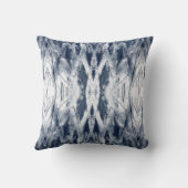 ろうけつ染めイカット動揺してブルーグランジ クッション (裏面)