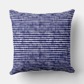 ろうけつ染めインジゴスタイルストライプ クッション (裏面)