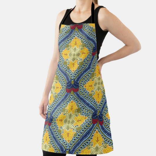 ろうけつ染めインドネシアのワックス・レジスト染色法 エプロン (インサイチュ)